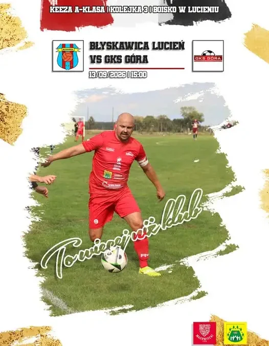Błyskawica Lucień zaprasza na mecz 3. kolejki Keeza A-klasy Płock