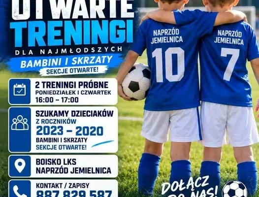 LKS Naprzód Jemielnica otwiera nabór do sekcji dla najmłodszych