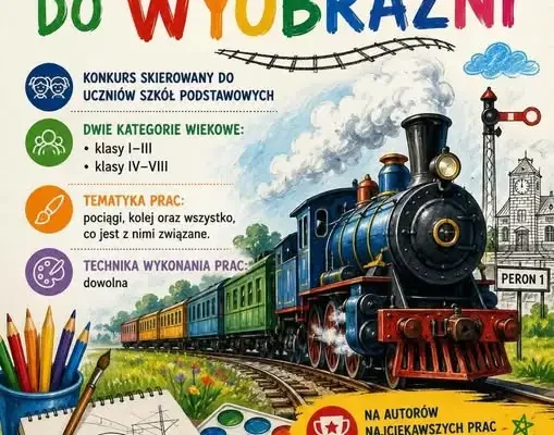 Konkurs plastyczny „Pociągiem do wyobraźni” – prace można składać do 30 września