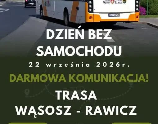 Światowy Dzień bez Samochodu: darmowe przejazdy Wąsosz – Rawicz 22 września