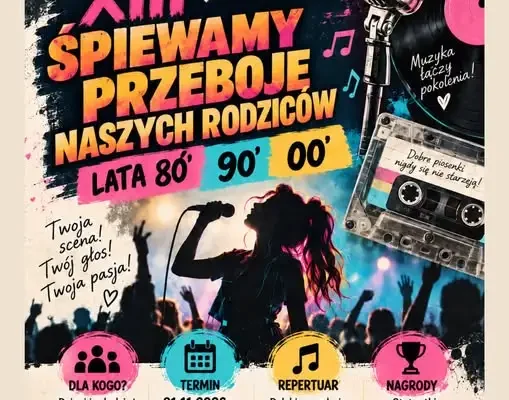Dom Kultury w Górze zaprasza na XIII Konkurs „Śpiewamy Przeboje Naszych Rodziców”