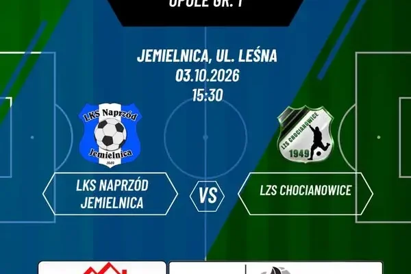 LKS Naprzód Jemielnica wraca na własny stadion. 8. kolejka klasy A już w sobotę