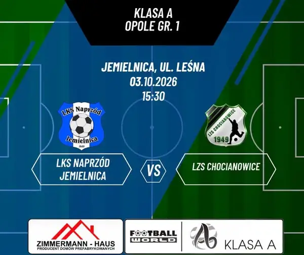 LKS Naprzód Jemielnica wraca na własny stadion. 8. kolejka klasy A już w sobotę