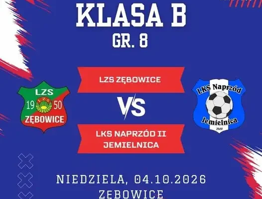 LZS Zębowice kontra Naprzód II Jemielnica – zapowiedź 6. kolejki B-klasy