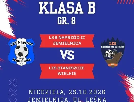 LKS Naprzód II Jemielnica podejmie LZS Staniszcze Wielkie w 9. kolejce B-klasy
